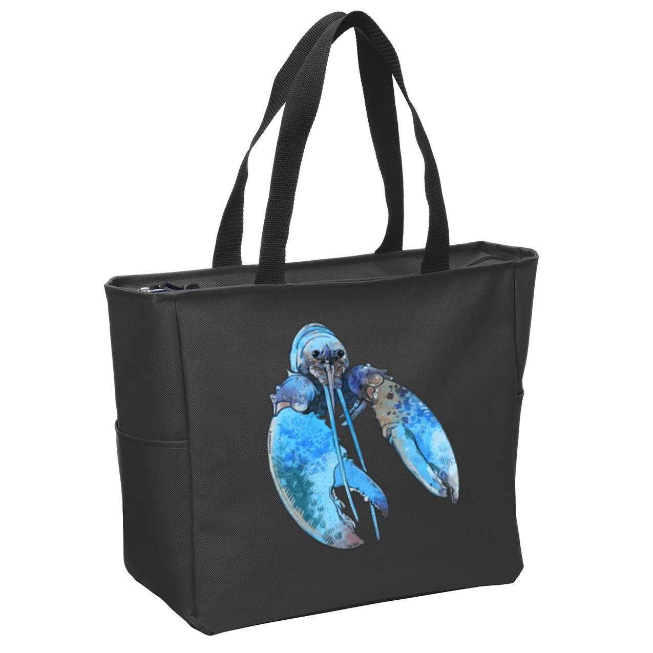 Funny Jumpscare Lobster Meme Blue Crustacean Zip Tote Bag