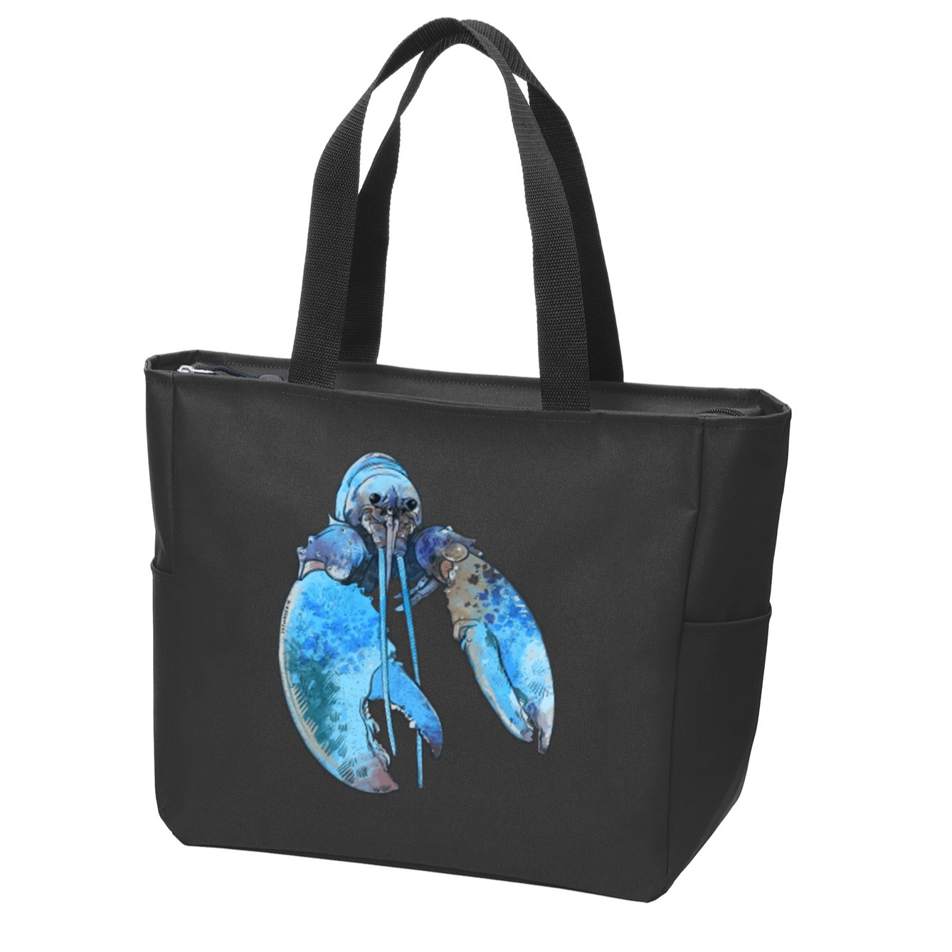 Funny Jumpscare Lobster Meme Blue Crustacean Zip Tote Bag