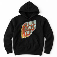 funny Jesus Loves You religious Vintage Style Hoodie