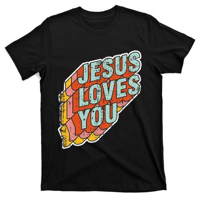 funny Jesus Loves You religious Vintage Style T-Shirt