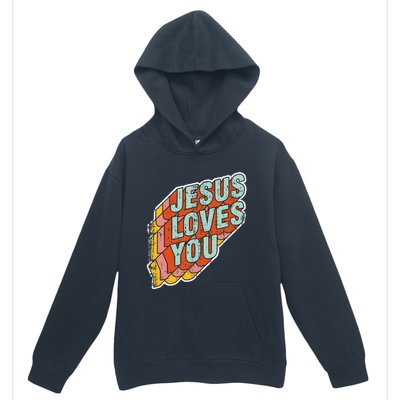 funny Jesus Loves You religious Vintage Style Urban Pullover Hoodie