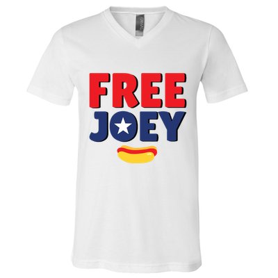 Free Joey Let Joey Eat V-Neck T-Shirt