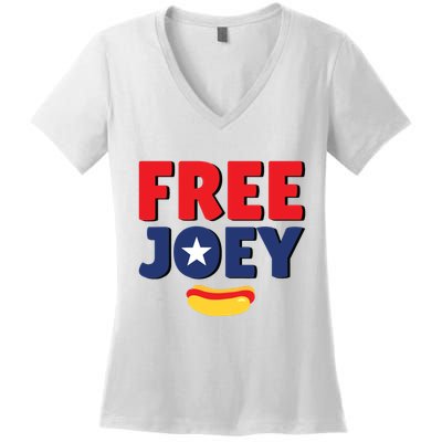 Free Joey Let Joey Eat Women's V-Neck T-Shirt
