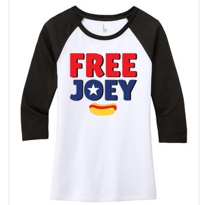 Free Joey Let Joey Eat Women's Tri-Blend 3/4-Sleeve Raglan Shirt