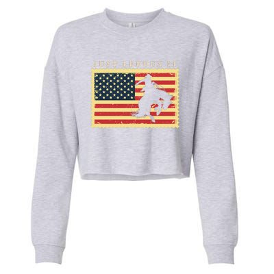 Funny Just Ledoux It Cropped Pullover Crew