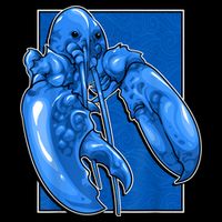 Funny Jumpscare Lobster Meme Blue Crustacean Cooling Performance Crew T-Shirt