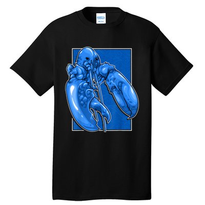 Funny Jumpscare Lobster Meme Blue Crustacean Tall T-Shirt