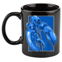 Funny Jumpscare Lobster Meme Blue Crustacean 11oz C Handle Ceramic Mug