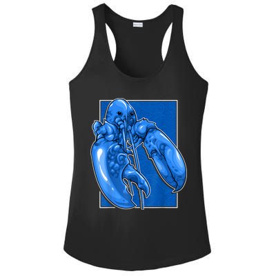 Funny Jumpscare Lobster Meme Blue Crustacean Ladies PosiCharge Competitor Racerback Tank