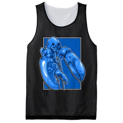 Funny Jumpscare Lobster Meme Blue Crustacean Mesh Reversible Basketball Jersey Tank