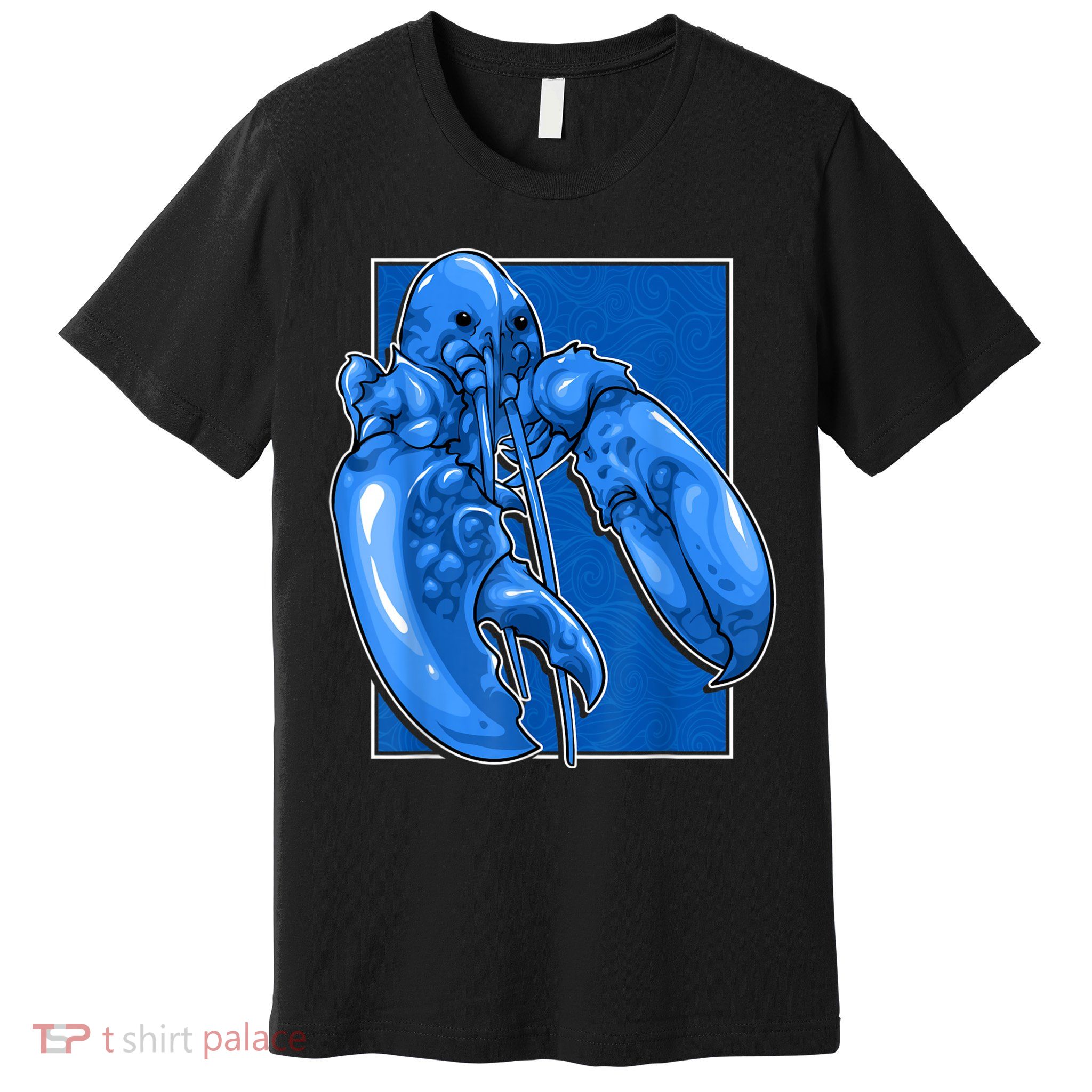 Funny Jumpscare Lobster Meme Blue Crustacean Premium T-Shirt