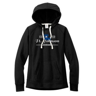 Fort Johnson Louisiana La Vintage Home Of Heroes Jrtc Gift Women's Fleece Hoodie