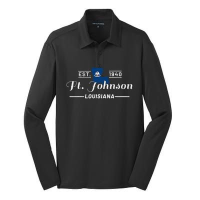 Fort Johnson Louisiana La Vintage Home Of Heroes Jrtc Gift Silk Touch Performance Long Sleeve Polo