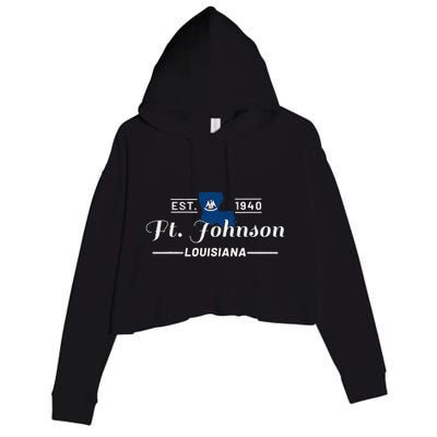 Fort Johnson Louisiana La Vintage Home Of Heroes Jrtc Gift Crop Fleece Hoodie