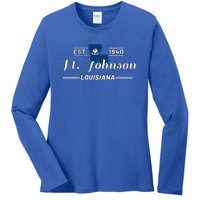 Fort Johnson Louisiana La Vintage Home Of Heroes Jrtc Gift Ladies Long Sleeve Shirt