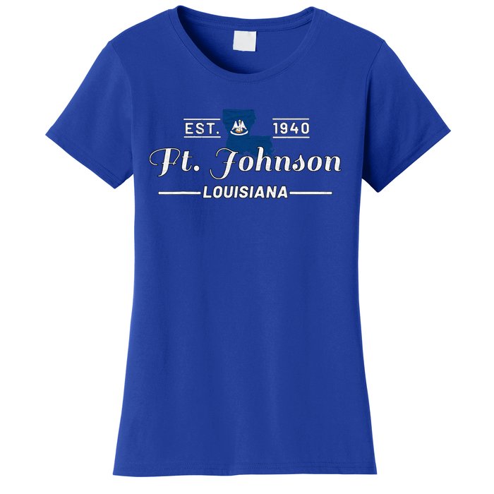 Fort Johnson Louisiana La Vintage Home Of Heroes Jrtc Gift Women's T-Shirt