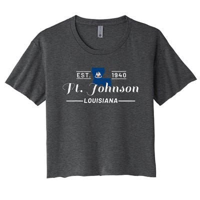 Fort Johnson Louisiana La Vintage Home Of Heroes Jrtc Gift Women's Crop Top Tee