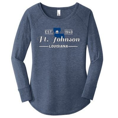 Fort Johnson Louisiana La Vintage Home Of Heroes Jrtc Gift Women's Perfect Tri Tunic Long Sleeve Shirt