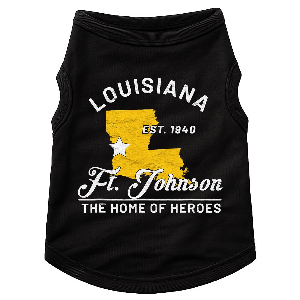 Fort Johnson Louisiana La Vintage Home Of Heroes Jrtc Gift Doggie Tank