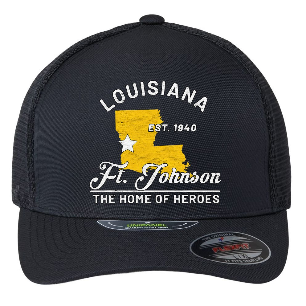 Fort Johnson Louisiana La Vintage Home Of Heroes Jrtc Gift Flexfit Unipanel Trucker Cap