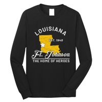 Fort Johnson Louisiana La Vintage Home Of Heroes Jrtc Gift Long Sleeve Shirt