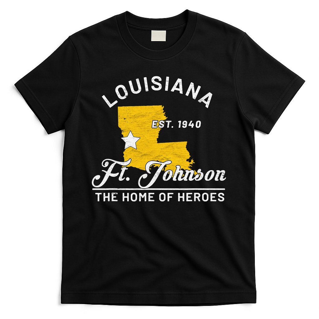 Fort Johnson Louisiana La Vintage Home Of Heroes Jrtc Gift T-Shirt