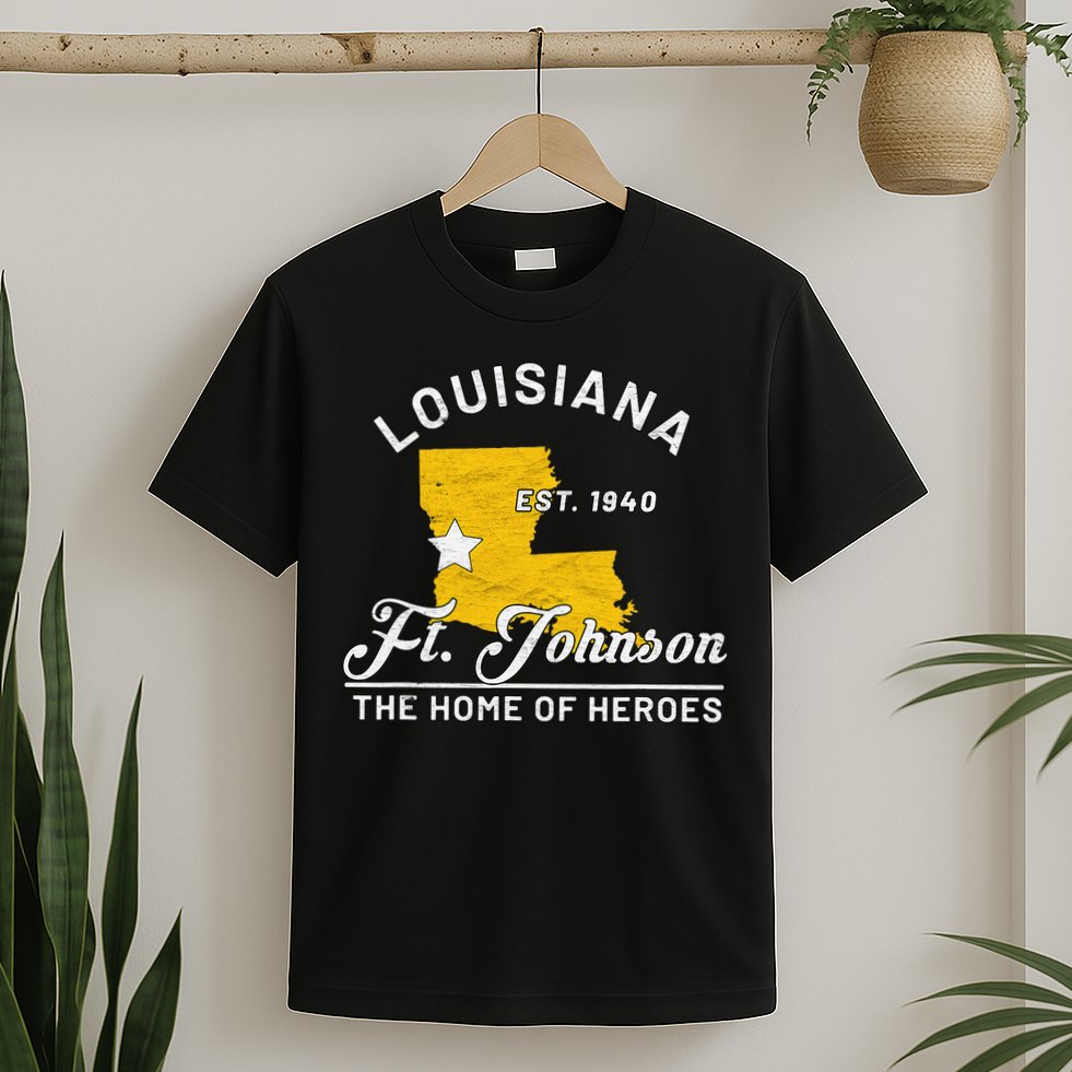Fort Johnson Louisiana La Vintage Home Of Heroes Jrtc Gift T-Shirt