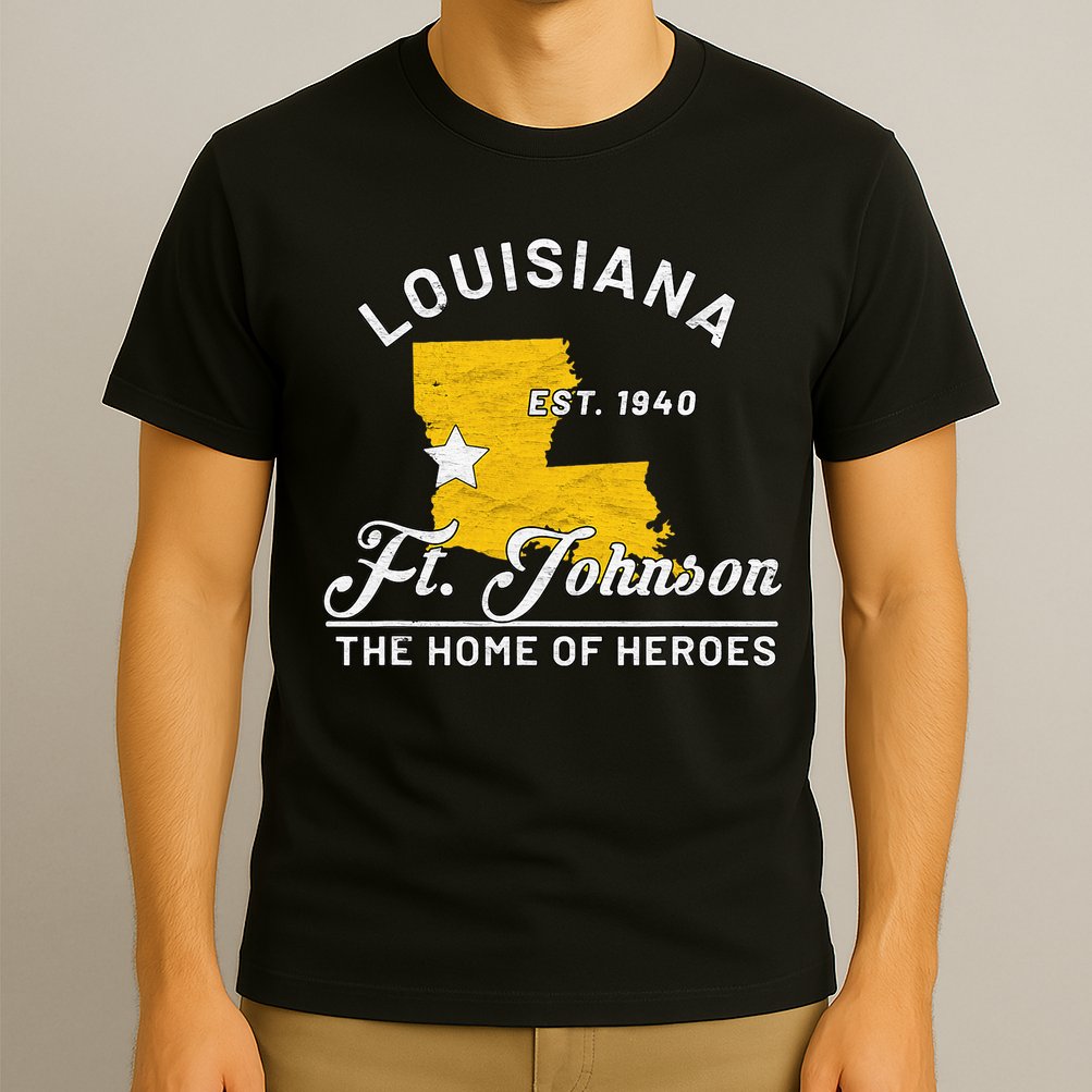 Fort Johnson Louisiana La Vintage Home Of Heroes Jrtc Gift T-Shirt