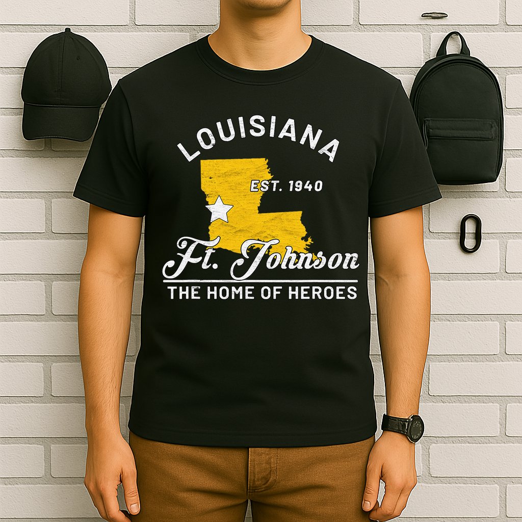 Fort Johnson Louisiana La Vintage Home Of Heroes Jrtc Gift T-Shirt