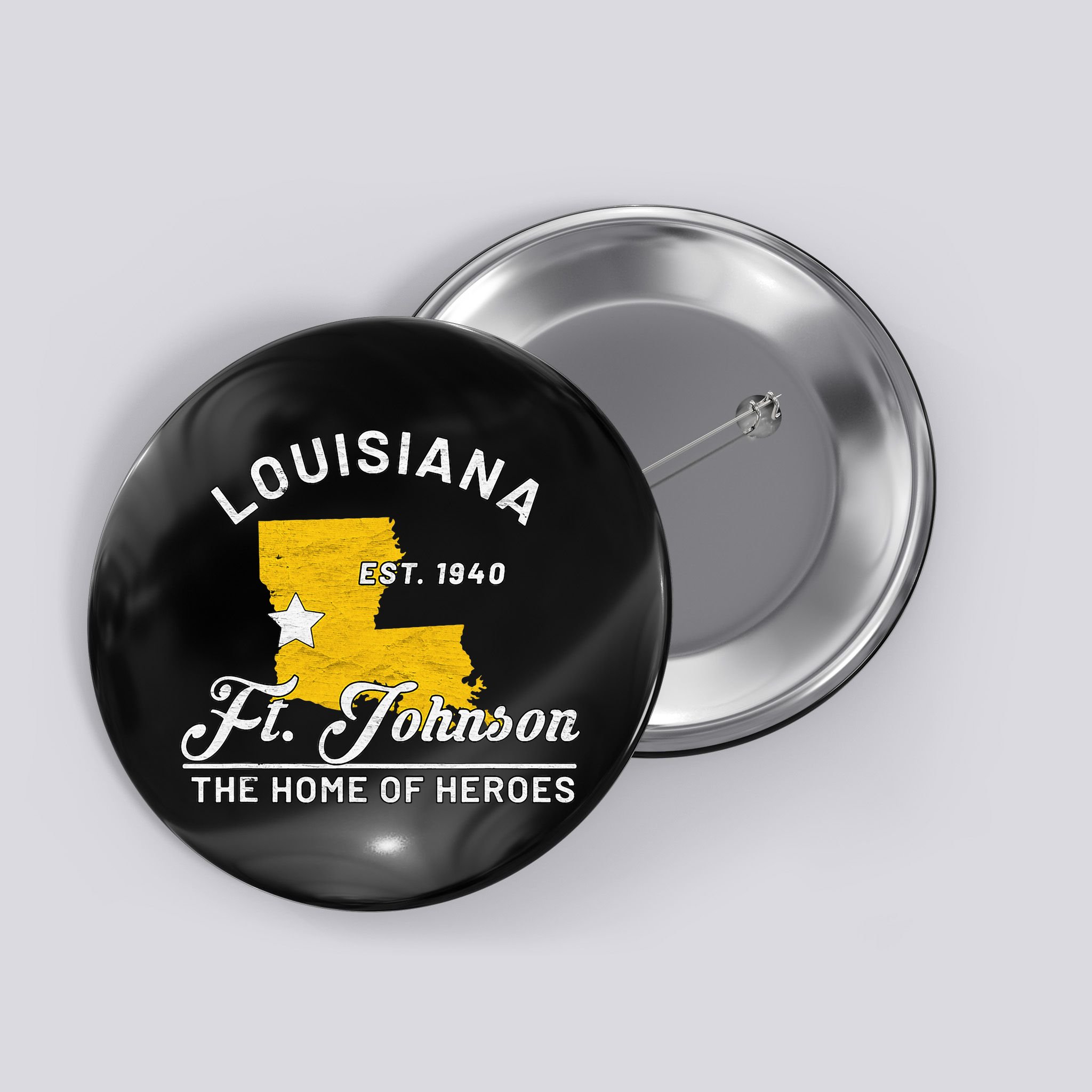 Fort Johnson Louisiana La Vintage Home Of Heroes Jrtc Gift Button