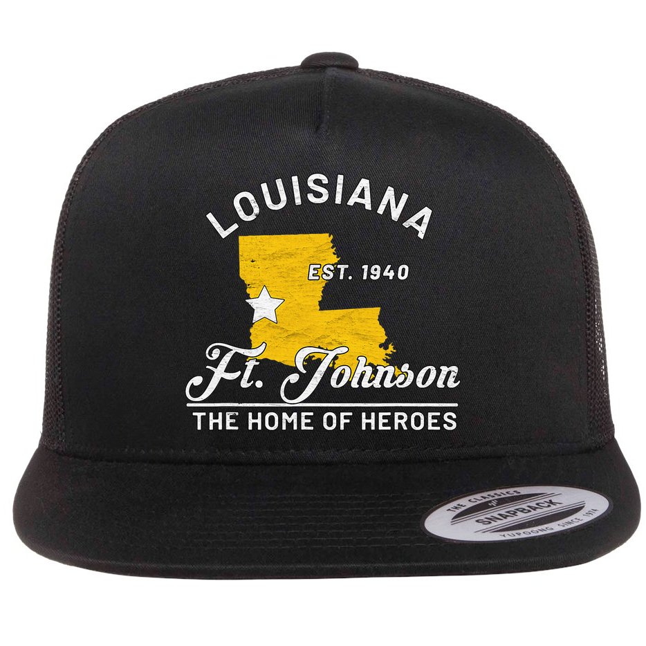 Fort Johnson Louisiana La Vintage Home Of Heroes Jrtc Gift Flat Bill Trucker Hat
