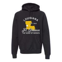 Fort Johnson Louisiana La Vintage Home Of Heroes Jrtc Gift Premium Hoodie