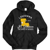 Fort Johnson Louisiana La Vintage Home Of Heroes Jrtc Gift Tie Dye Hoodie