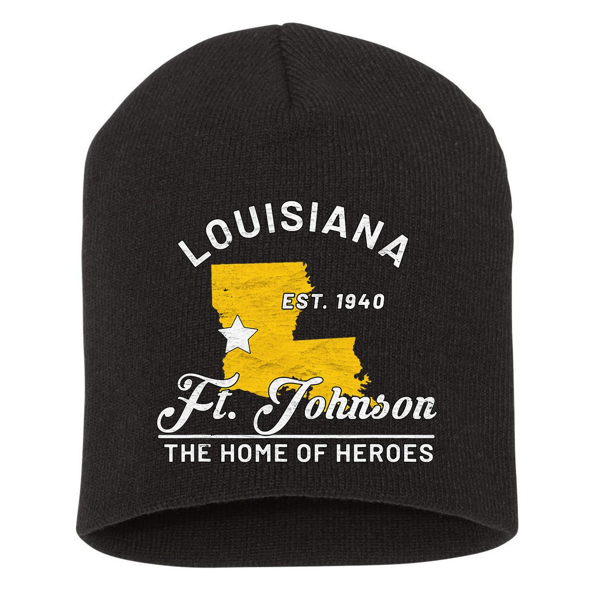 Fort Johnson Louisiana La Vintage Home Of Heroes Jrtc Gift Short Acrylic Beanie