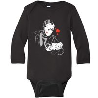 Funny Jason Loves Crocs Baby Long Sleeve Bodysuit