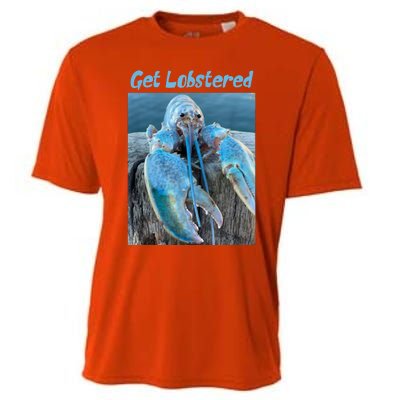 Funny Jumpscare Lobster Meme Blue Crustacean Cooling Performance Crew T-Shirt