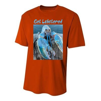 Funny Jumpscare Lobster Meme Blue Crustacean Performance Sprint T-Shirt