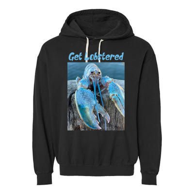 Funny Jumpscare Lobster Meme Blue Crustacean Garment-Dyed Fleece Hoodie