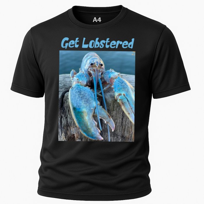 Funny Jumpscare Lobster Meme Blue Crustacean Cooling Performance Crew T-Shirt