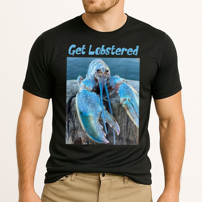 Funny Jumpscare Lobster Meme Blue Crustacean Cooling Performance Crew T-Shirt