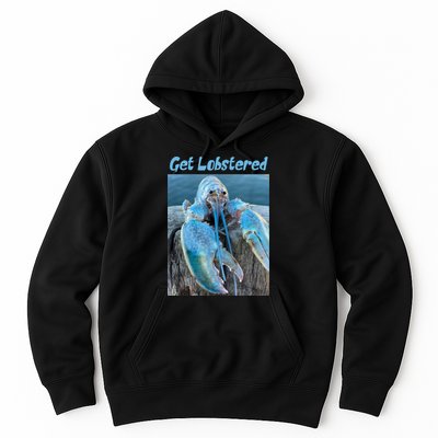 Funny Jumpscare Lobster Meme Blue Crustacean Hoodie