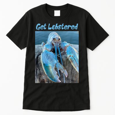 Funny Jumpscare Lobster Meme Blue Crustacean Tall T-Shirt