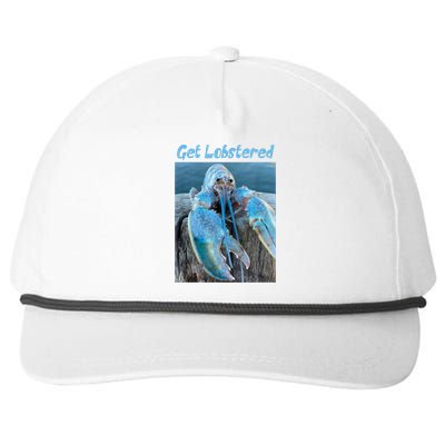 Funny Jumpscare Lobster Meme Blue Crustacean Snapback Five-Panel Rope Hat