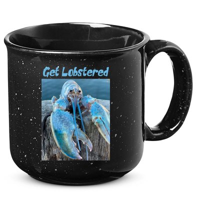 Funny Jumpscare Lobster Meme Blue Crustacean 15oz Campfire Ceramic Mug