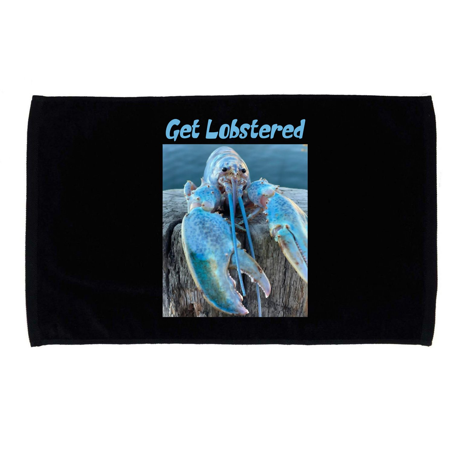Funny Jumpscare Lobster Meme Blue Crustacean Microfiber Hand Towel