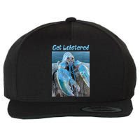 Funny Jumpscare Lobster Meme Blue Crustacean Wool Snapback Cap