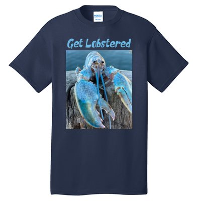 Funny Jumpscare Lobster Meme Blue Crustacean Tall T-Shirt