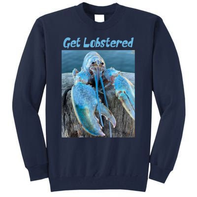 Funny Jumpscare Lobster Meme Blue Crustacean Tall Sweatshirt