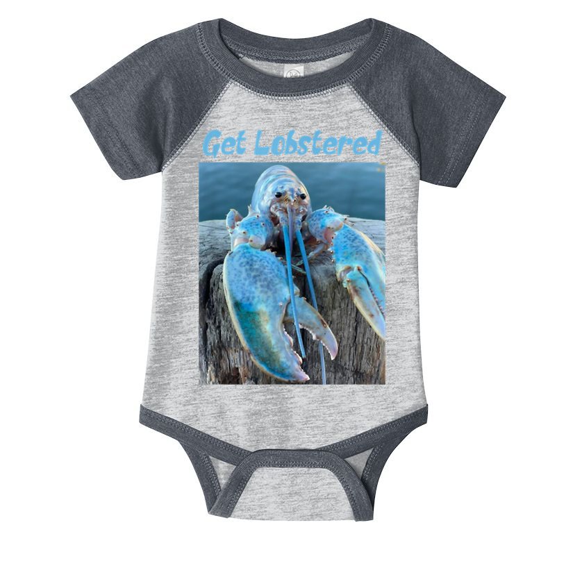 Funny Jumpscare Lobster Meme Blue Crustacean Infant Baby Jersey Bodysuit