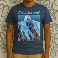 Funny Jumpscare Lobster Meme Blue Crustacean T-Shirt